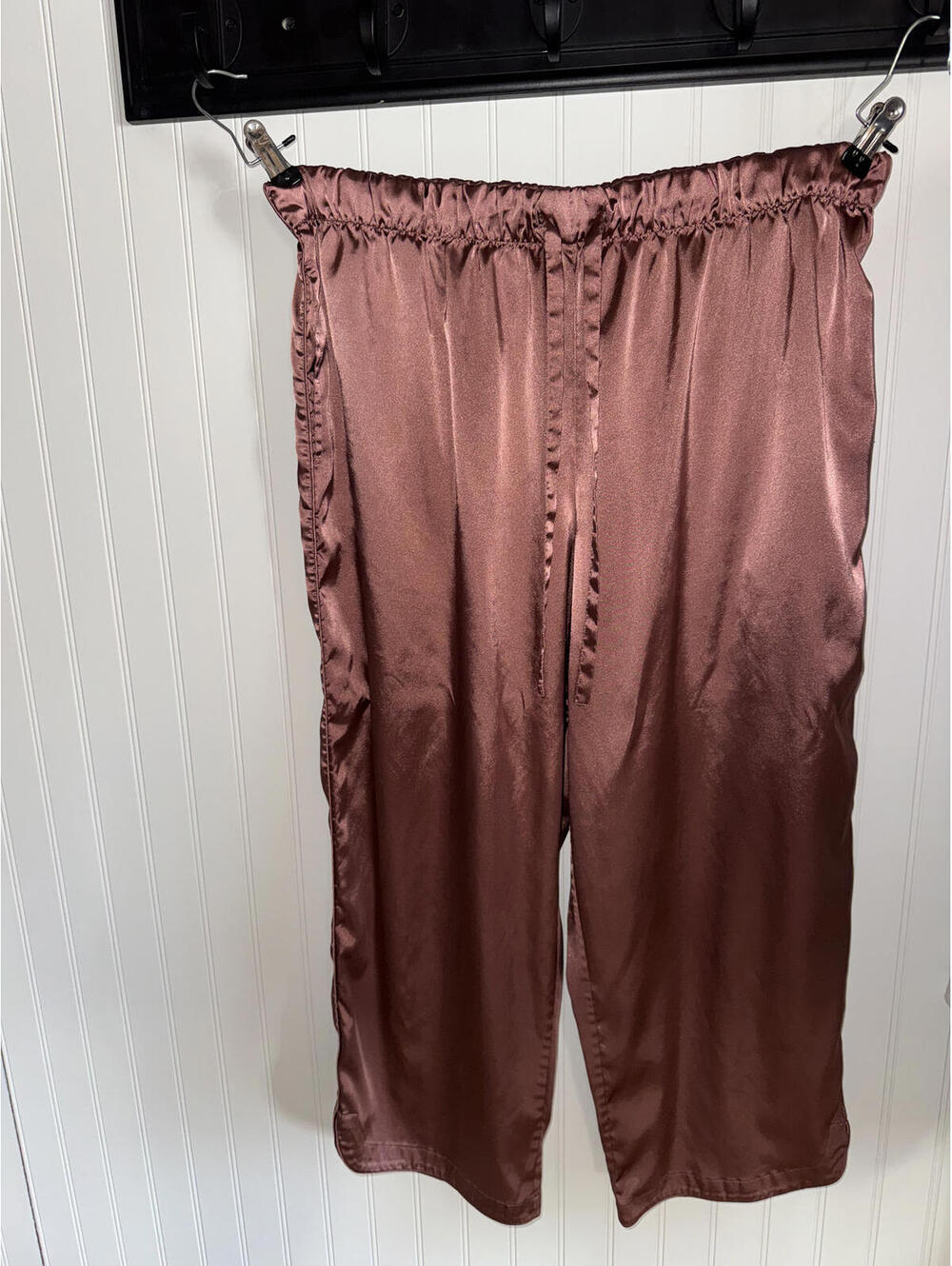 Cabernet Brown Satin Sleep Pants XL
